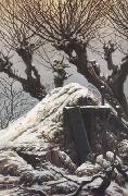 Hut in the Snow (mk10) Caspar David Friedrich